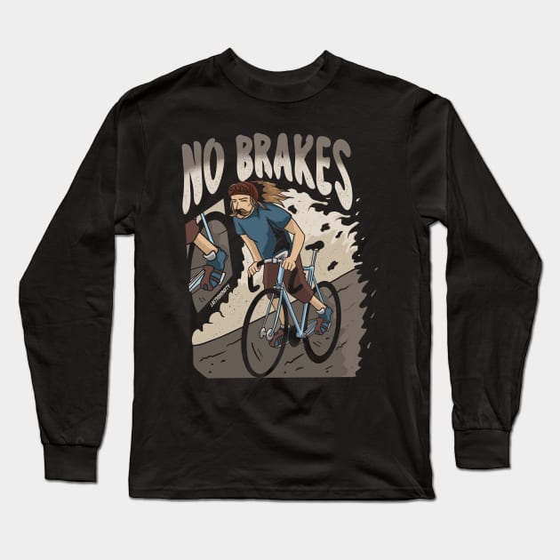 fixed gear no brake Long Sleeve T-Shirt by lasthopeparty